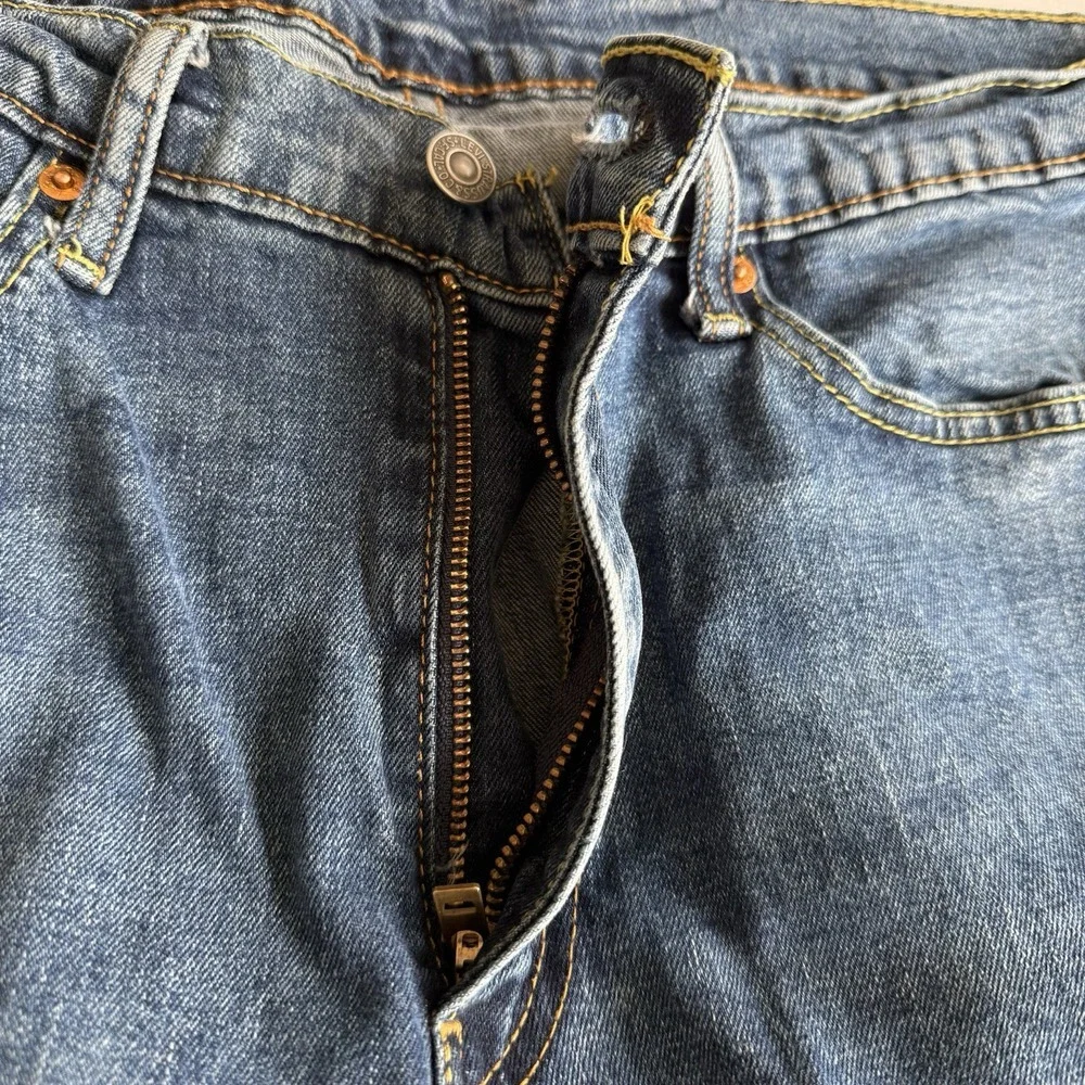 Levi's‎ 514 Jeans Mens 34X32 Blue Cotton Denim Straight Dark Indigo Wash Red Tab